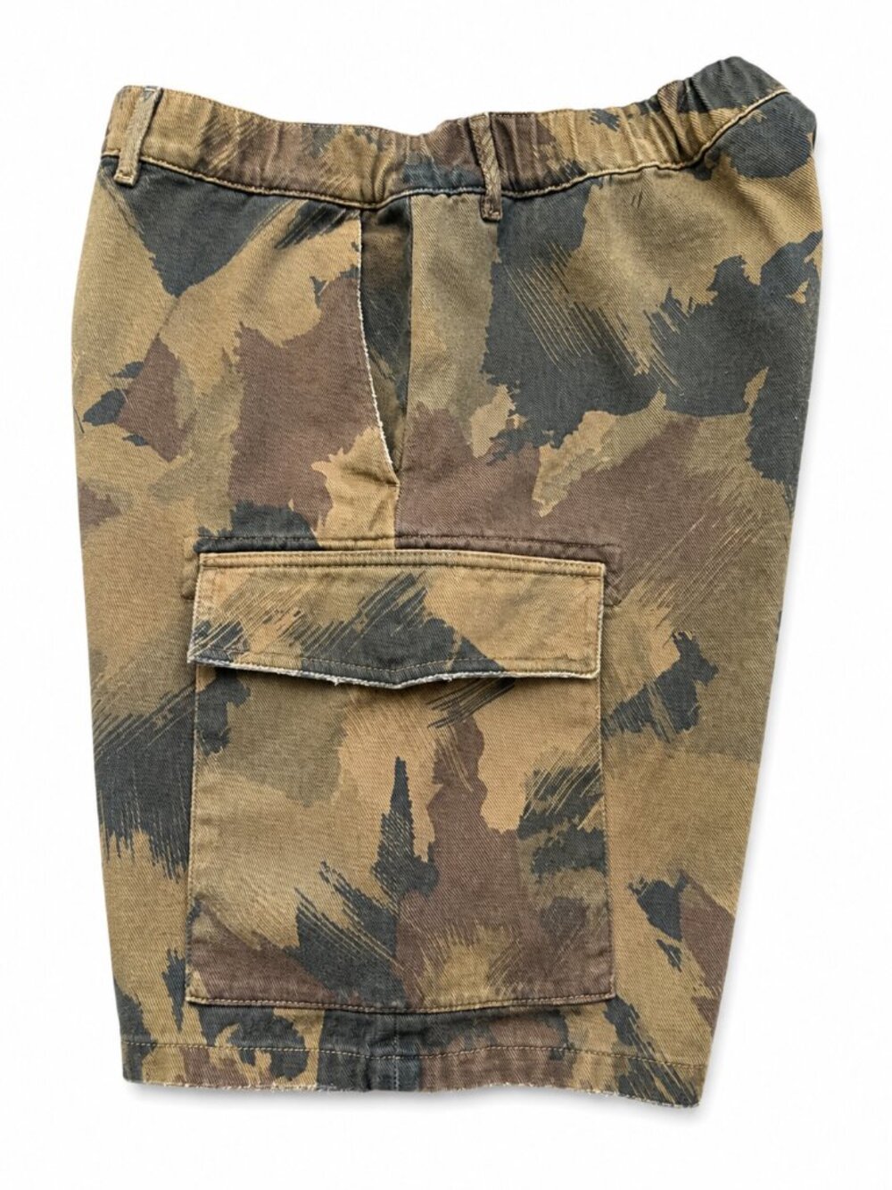 The Kooples Camo Cargo Shorts Men's EU 42 / US 32 Brushstroke Camouflage Cotton